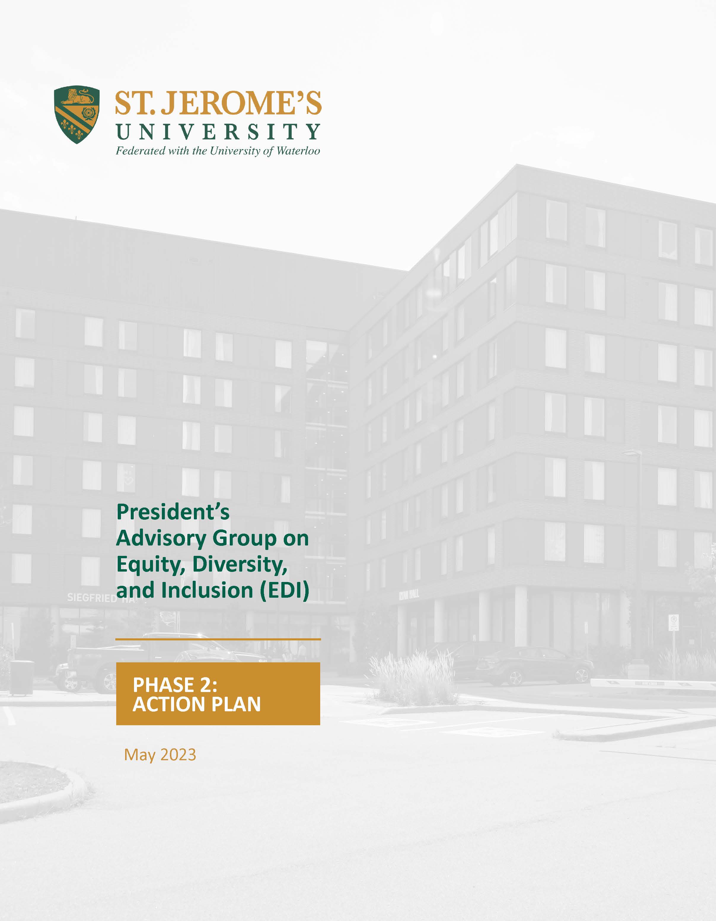 Front cover of EDI Phase 2: Action Plan Report